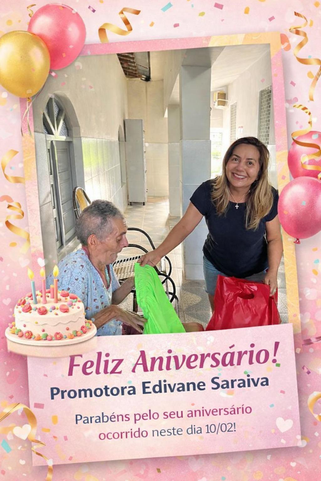 Hoje é dia de parabenizar nossa querida promotora Edivane Saraiva, pela passagem do seu aniversário